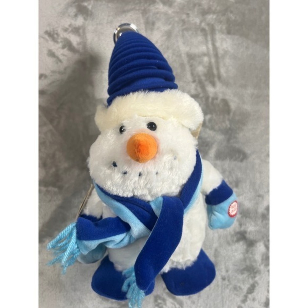 Dan Dee Animated‎ Singing Dancing Light Up Snowman Plush Blue Hat Scarf